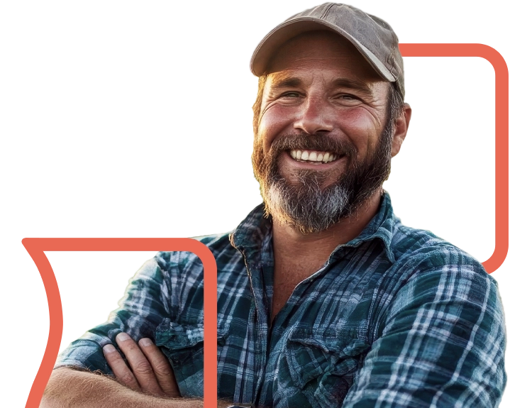 Agricultural Services 1 Adult male farmer smiling and posing with arms crossed