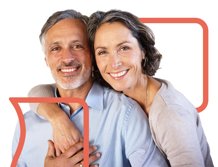 Older couple smiling