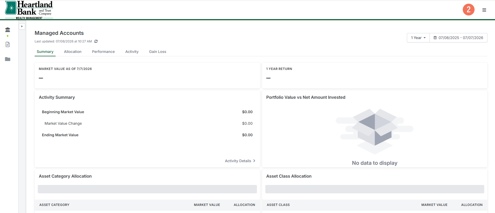 Online Wealth Management Portal Updates 3 Landing Page 2